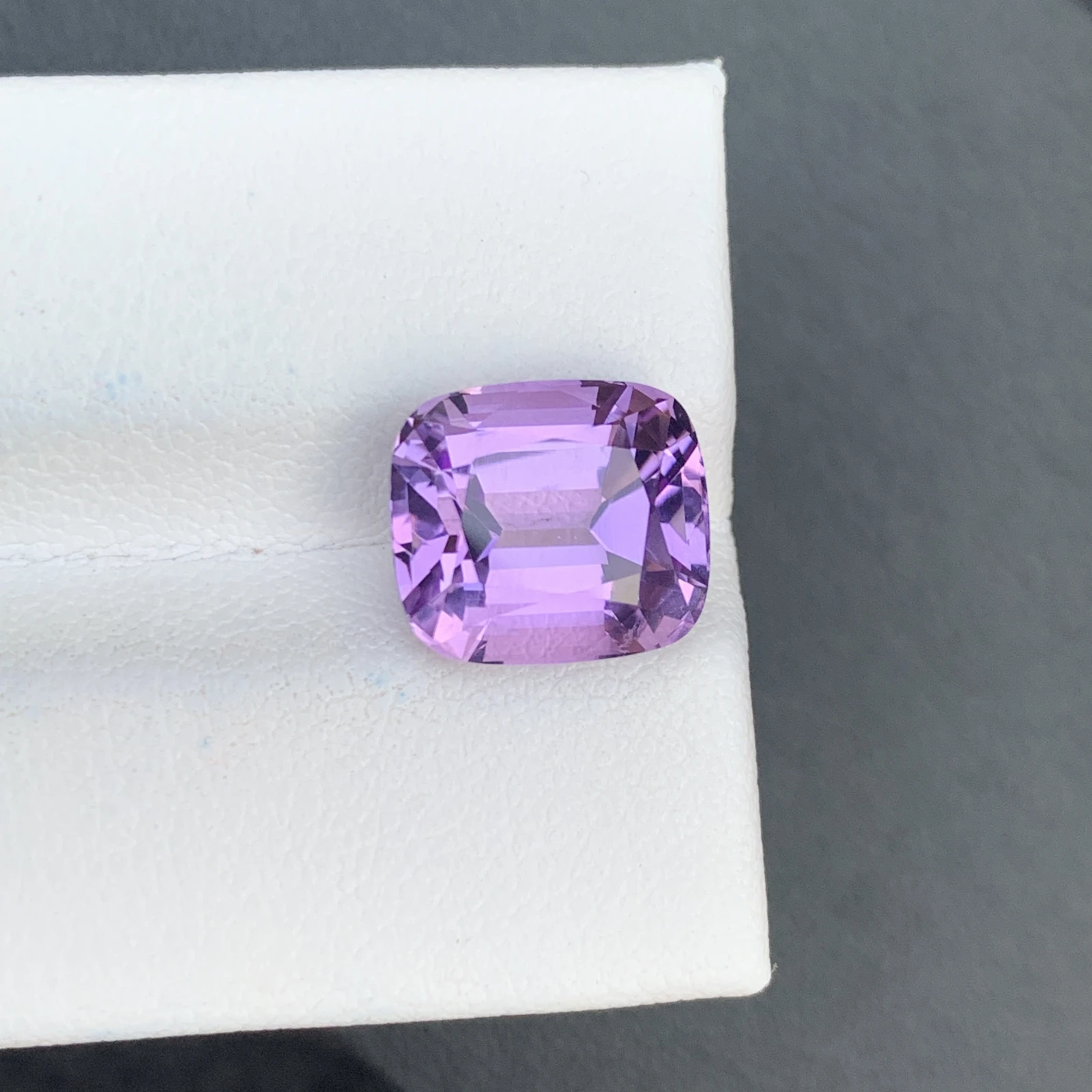 5.64 ct Natural Purple Amethyst Cushion Shape Loose Gemstone — view 8